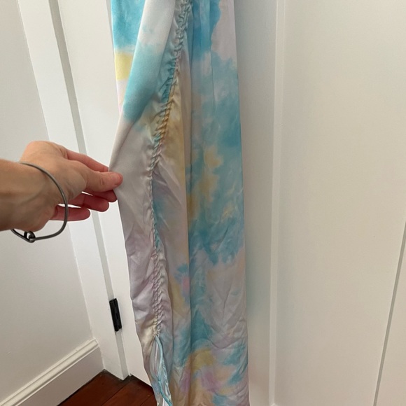 ZARA Tie Dye Satin Slip Midi Dress - Picture 10 of 14
